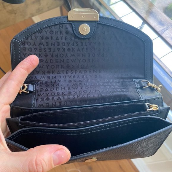 Kate Spade Black Clutch with shoulder strap - Picture 4 of 4